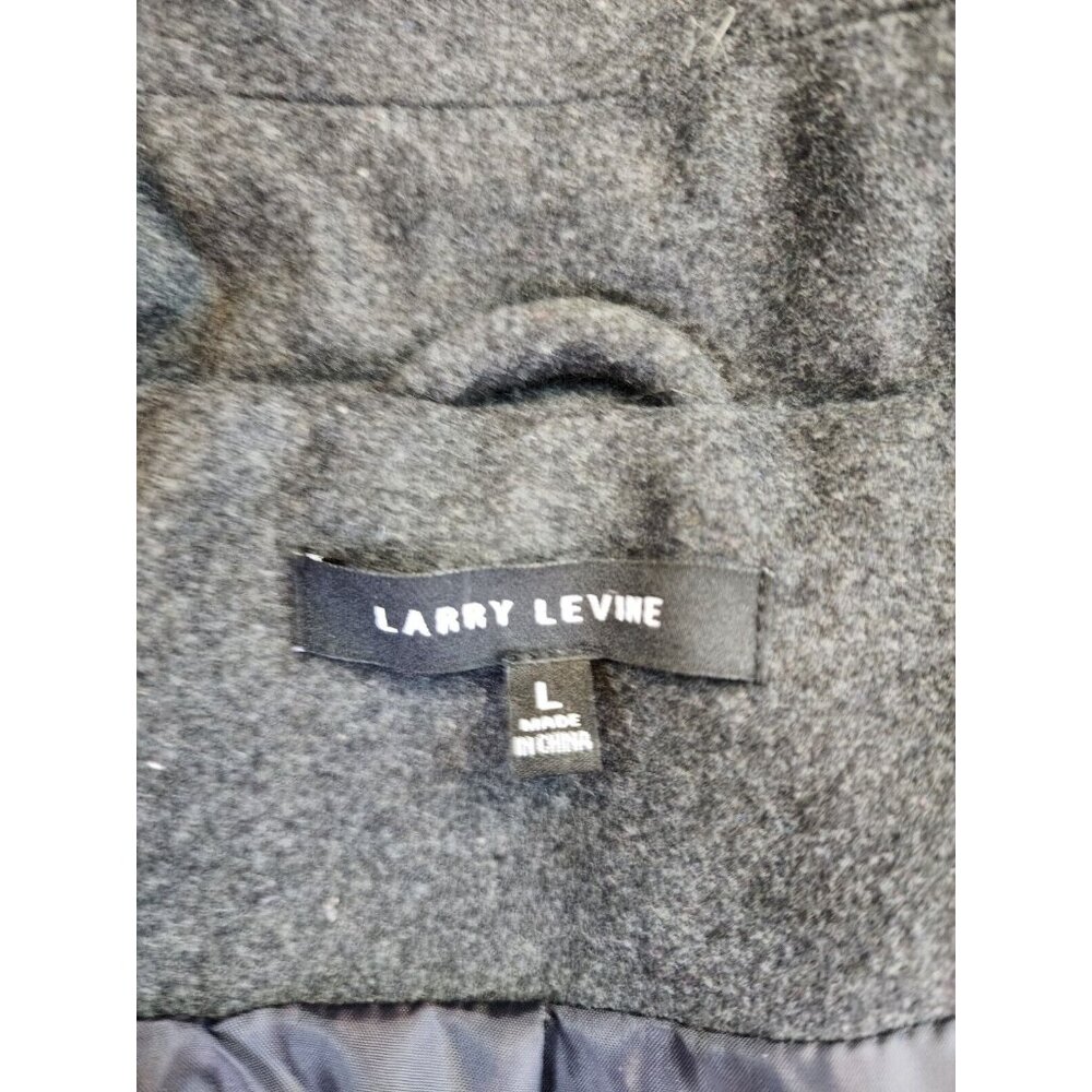 Larry Levine Women L Double Breasted Pea Coat Lined Cuff Mid Length Classy - Picture 5 of 9